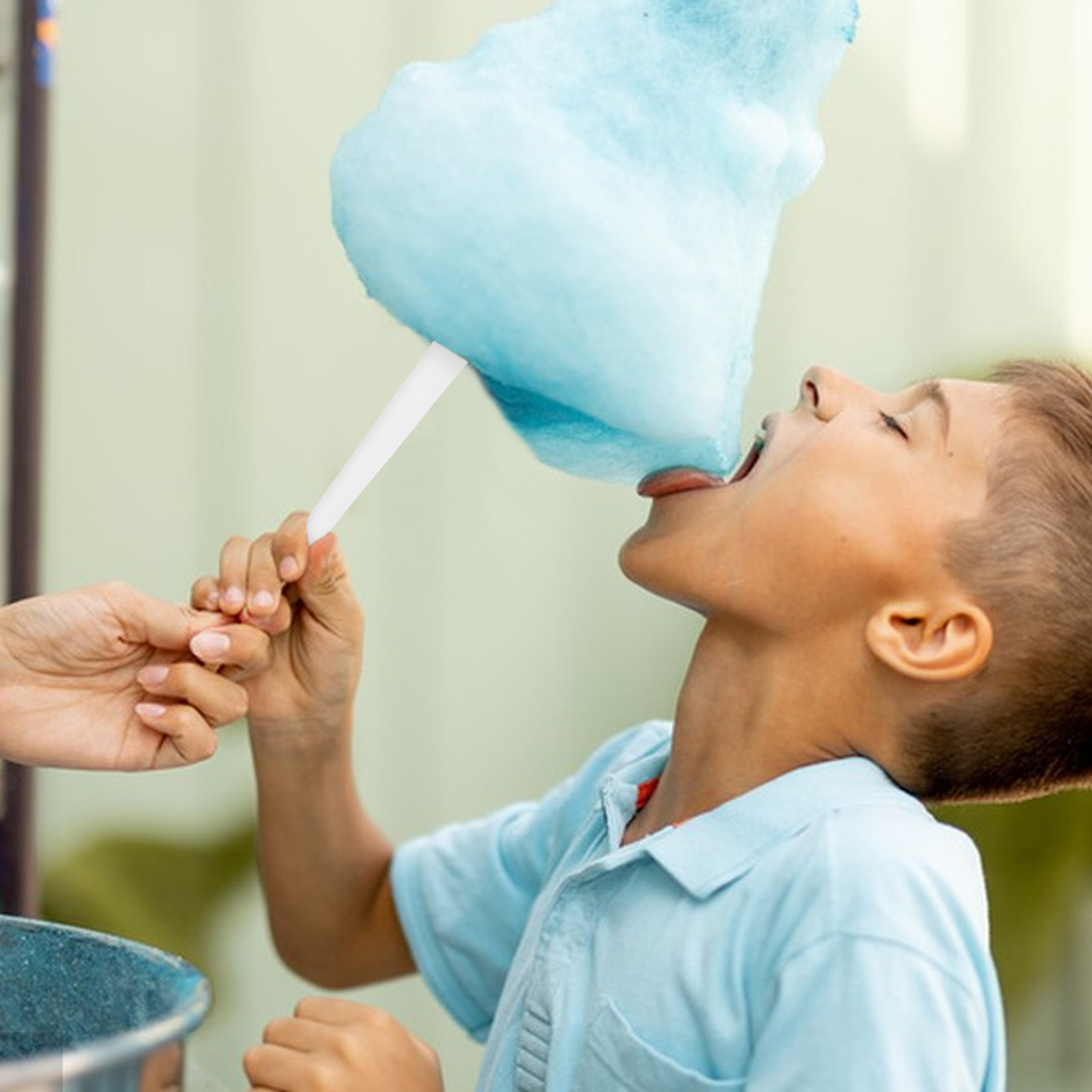 Cotton Candy Cone - 20 Stück glatte, hitzebeständige Papier-Süßigkeitenstäbchen, Zuckerwatte-Zubehör,
