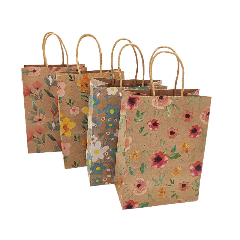 Event Party Shop - 12/24Pcs Kraft Papier Blume Geschenk Taschen