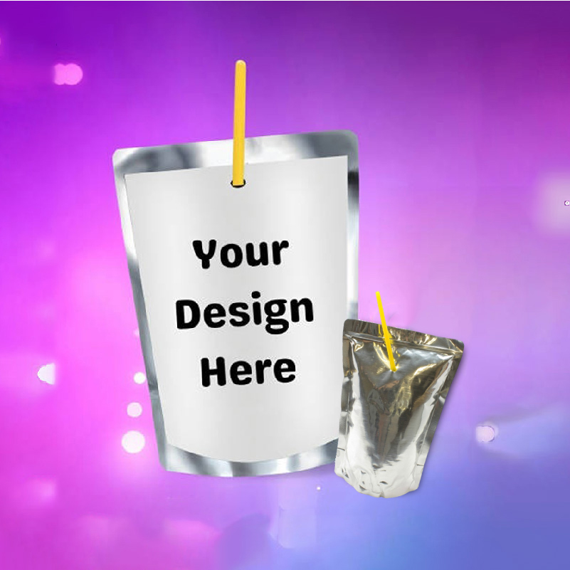 Party Event Supplier - Individuelles Etikett für Saftbeutel, Personalisierte Partydekoration,