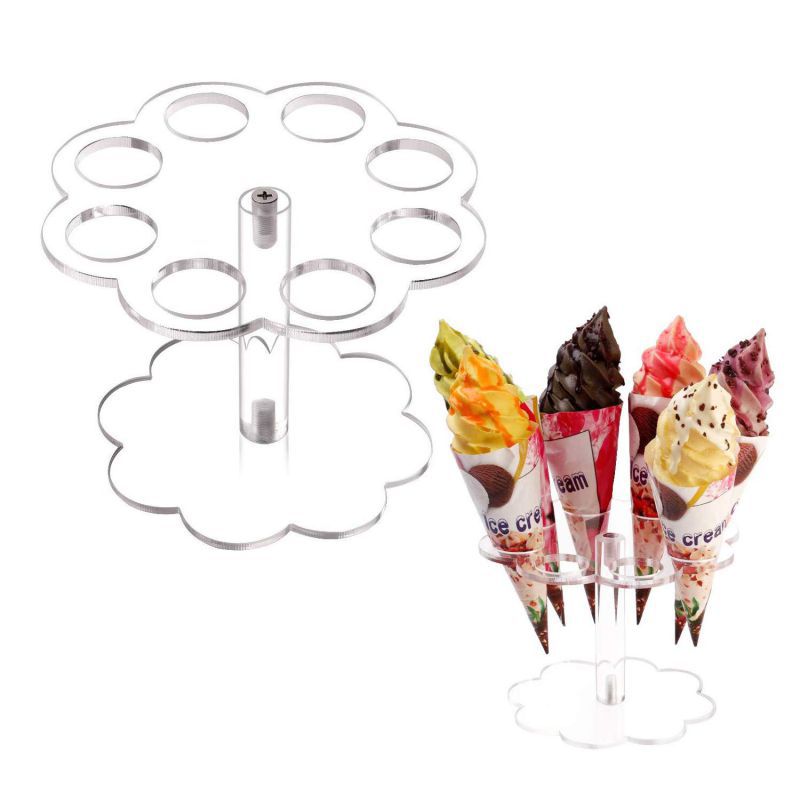 Cotton Candy Cone - Eistütenhalter, Acryl-Präsentationsständer zur Präsentation von Waffelkegeln,