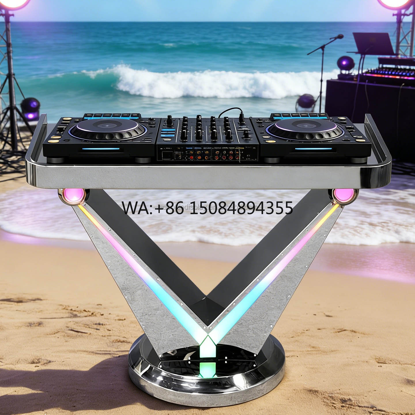 Event Party Dj - LiqVis Mobiler Moderner Luxus-DJ-Pulttisch mit Personalisiertem