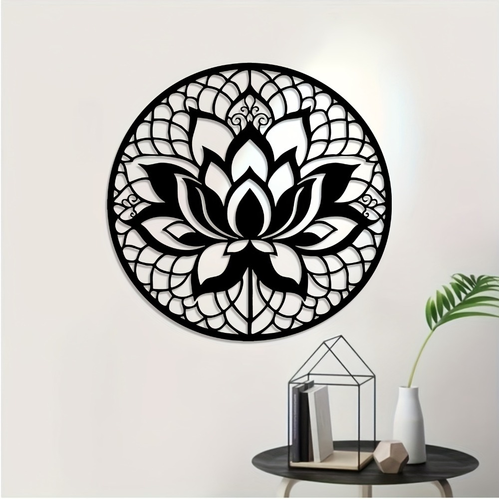 Flower Wall Panel - Lumiho Metall-Wandkunst Lotusblume 2D Flache Aluminiumplatte