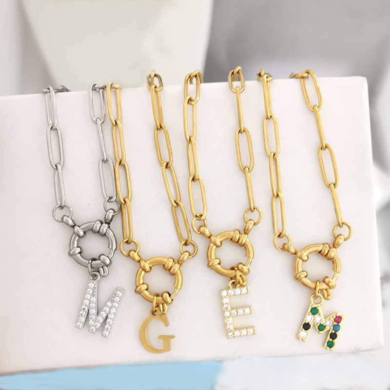 Event Z - Initialen-Charm A-Z Buchstaben-Halskette für Damen und