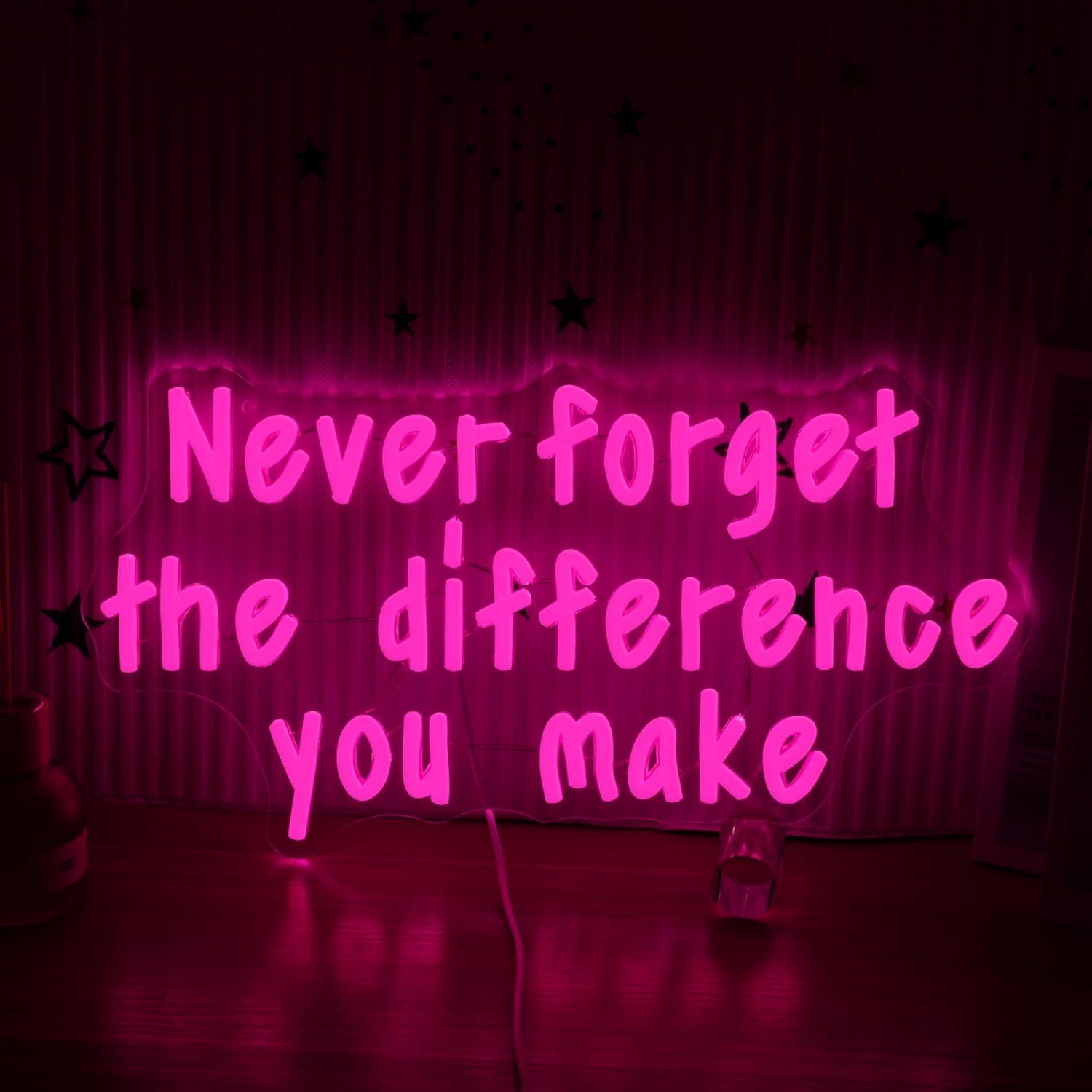 Neon Sign Party - Neonschild „Never Forget The Difference You