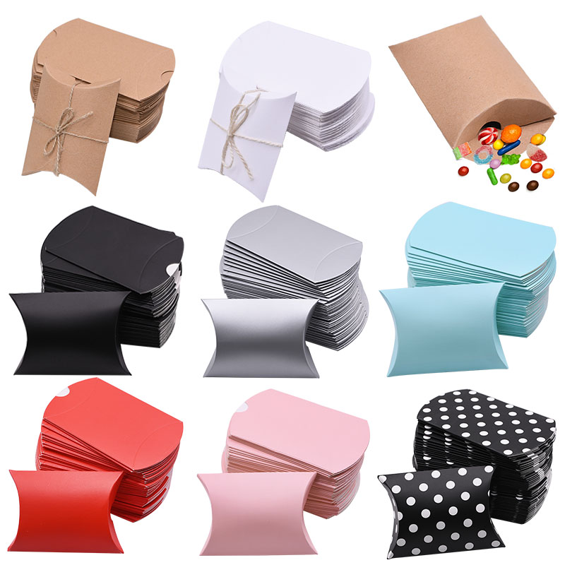 Cotton Candy Cone - 10/20/30Pcs Kissen Candy Box Kraft Papier