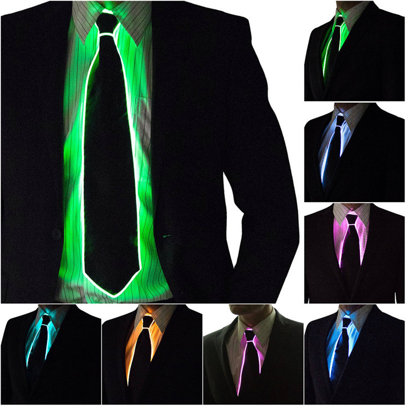 Event Party Dj - Männer Glowing Tie EL Draht Neon