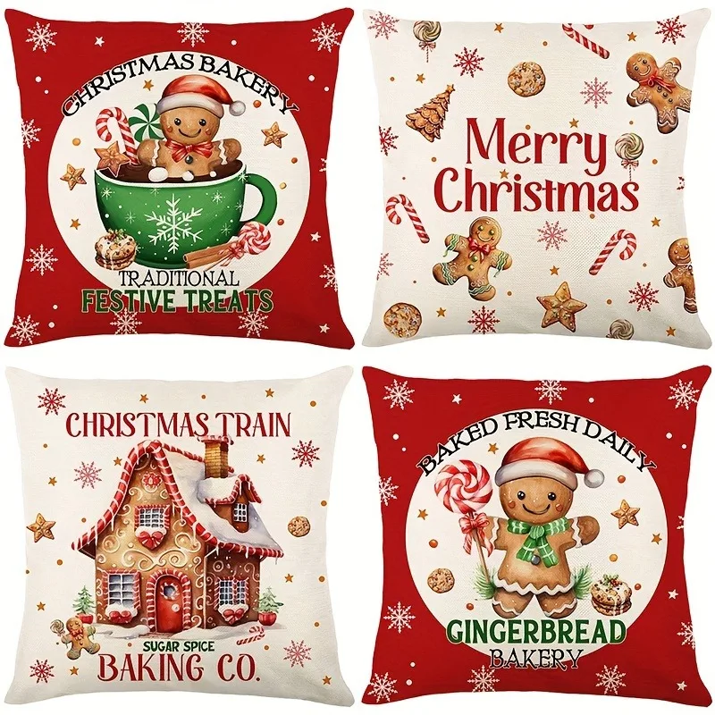 Cotton Candy Cone - Weihnachtsdekoration Kissenbezug Lebkuchenmann Süßigkeiten Weihnachten Stick