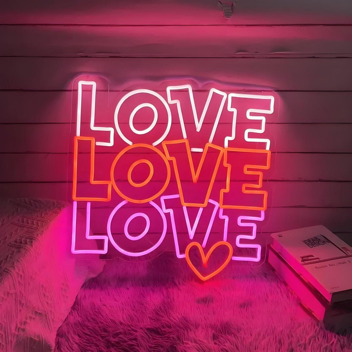 Neon Sign Party - Liebes-Neonschild, USB-dimmbar, LED-Neonlichter für Hochzeit, Verlobung,