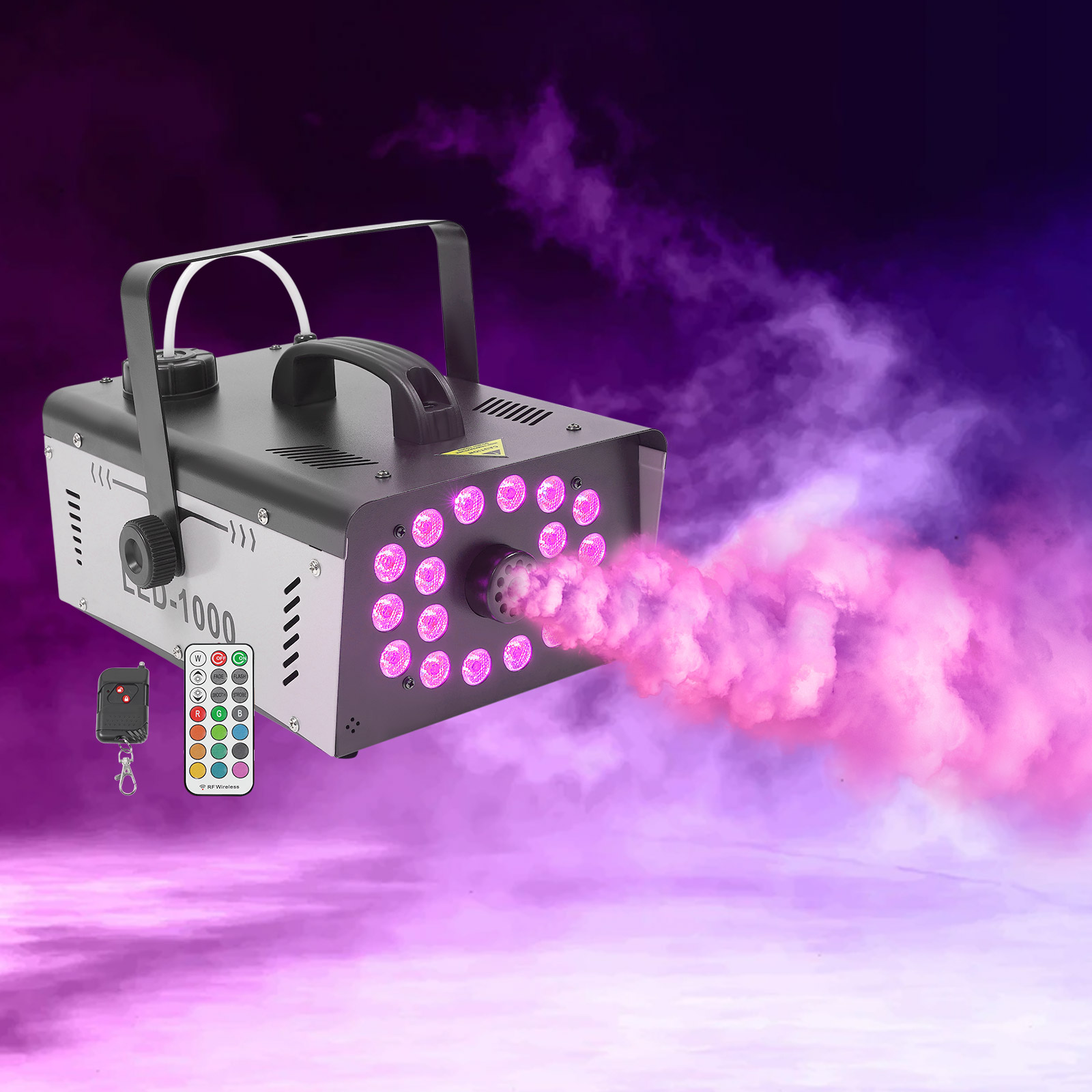 Event Party Dj - Nebelmaschine 1000W 18 LED Bühnen-Nebelmaschine mit