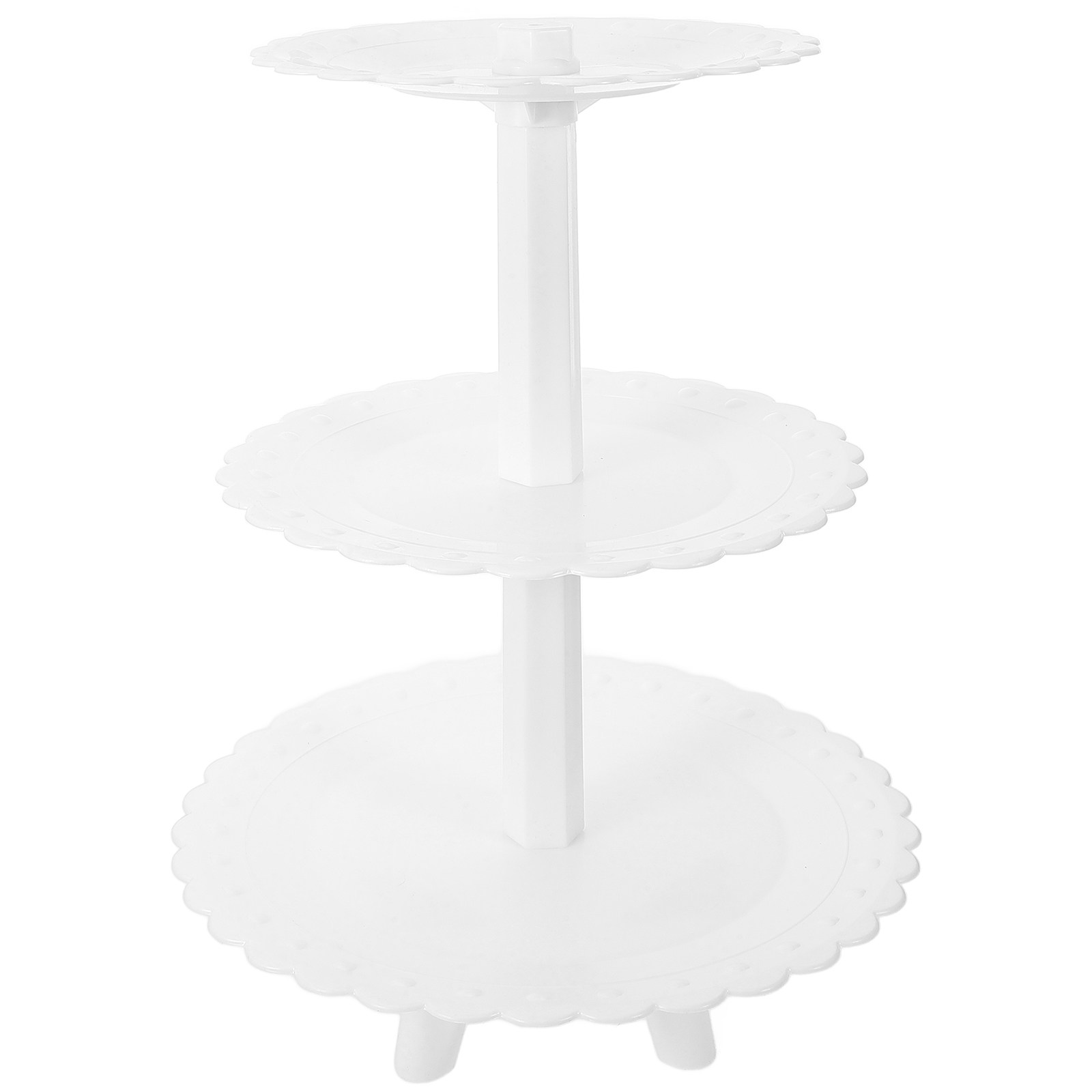 Cupcake Stand Tier - Dreistöckiger Kunststoff-Kuchenständer für Hochzeiten Geburtstagsfeiern Dessert-Präsentationsständer
