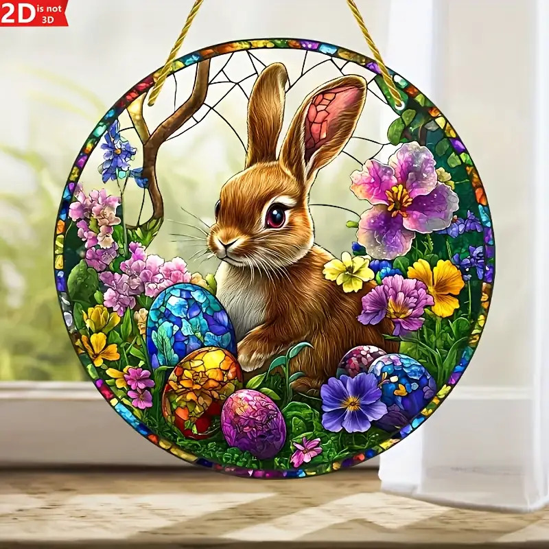 Flower Wall Panel - 2 Stücke Ostern Kaninchen Gekleidet Acryl