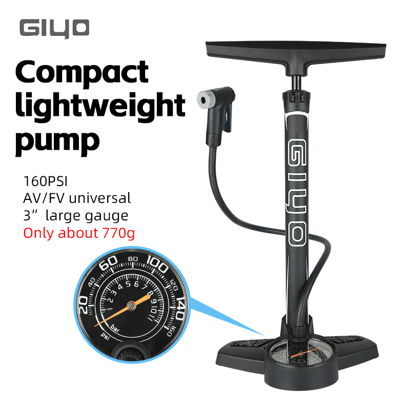Balloon Pump Hand - GIYO 160PSI Fahrrad-Bodenpumpe MTB Rennrad Manuelle