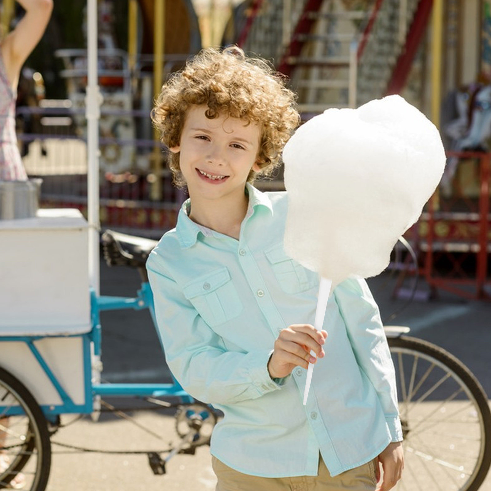 Cotton Candy Cone - 20 Stück Zuckerwatte-Papierstäbchen, Premium-Zuckerwaffelhalter mit Glatter
