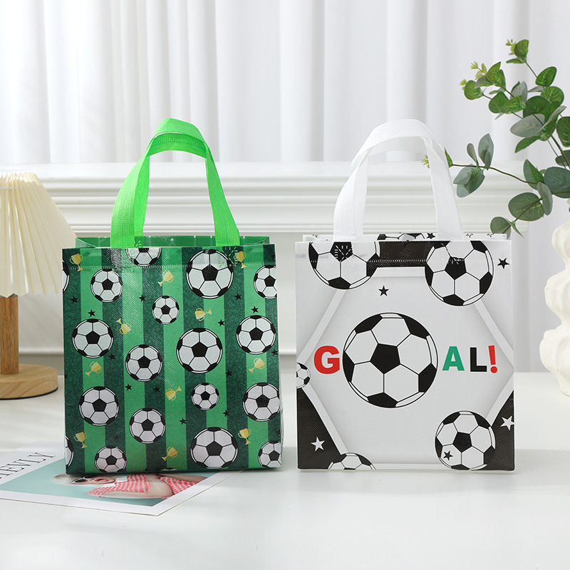 Event Party Shop - 10 Stück Sport-Fußball-Themen-Geschenkverpackungsbeutel, Fußball-Vlies-Einkaufstasche für Kinder,