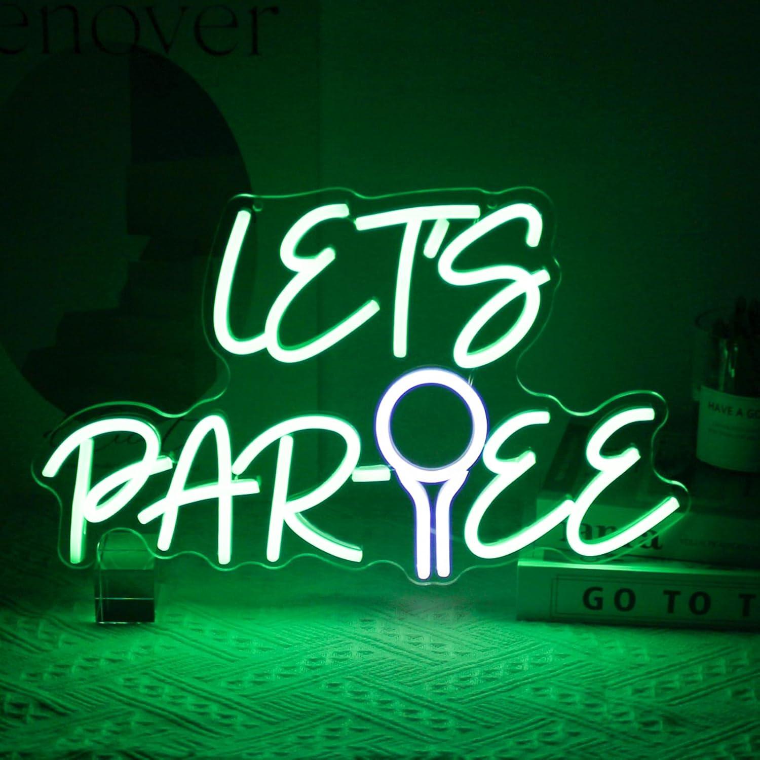 Let's Par Tee Neon-Schild Golf – Neon Sign Party Bewertung und Preis