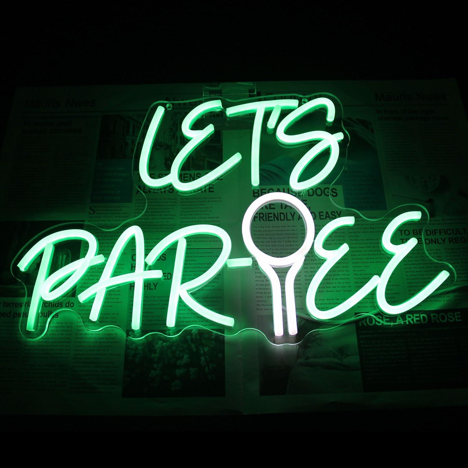 Let's Par Tee Neon-Schild Golf – Neon Sign Party Bewertung und Preis