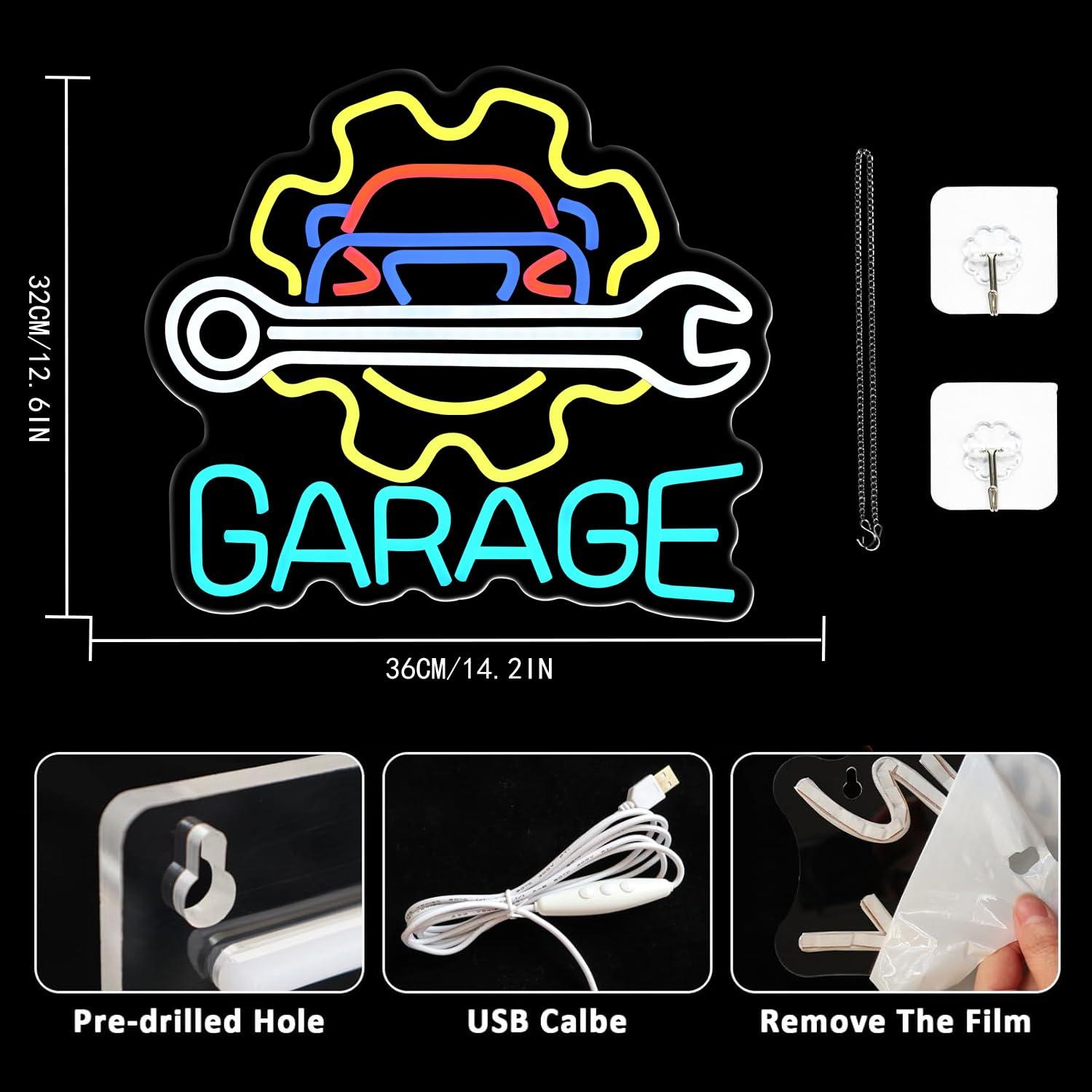 Garage Neonschild USB-betriebe – Neon Sign Party Bewertung und Preis