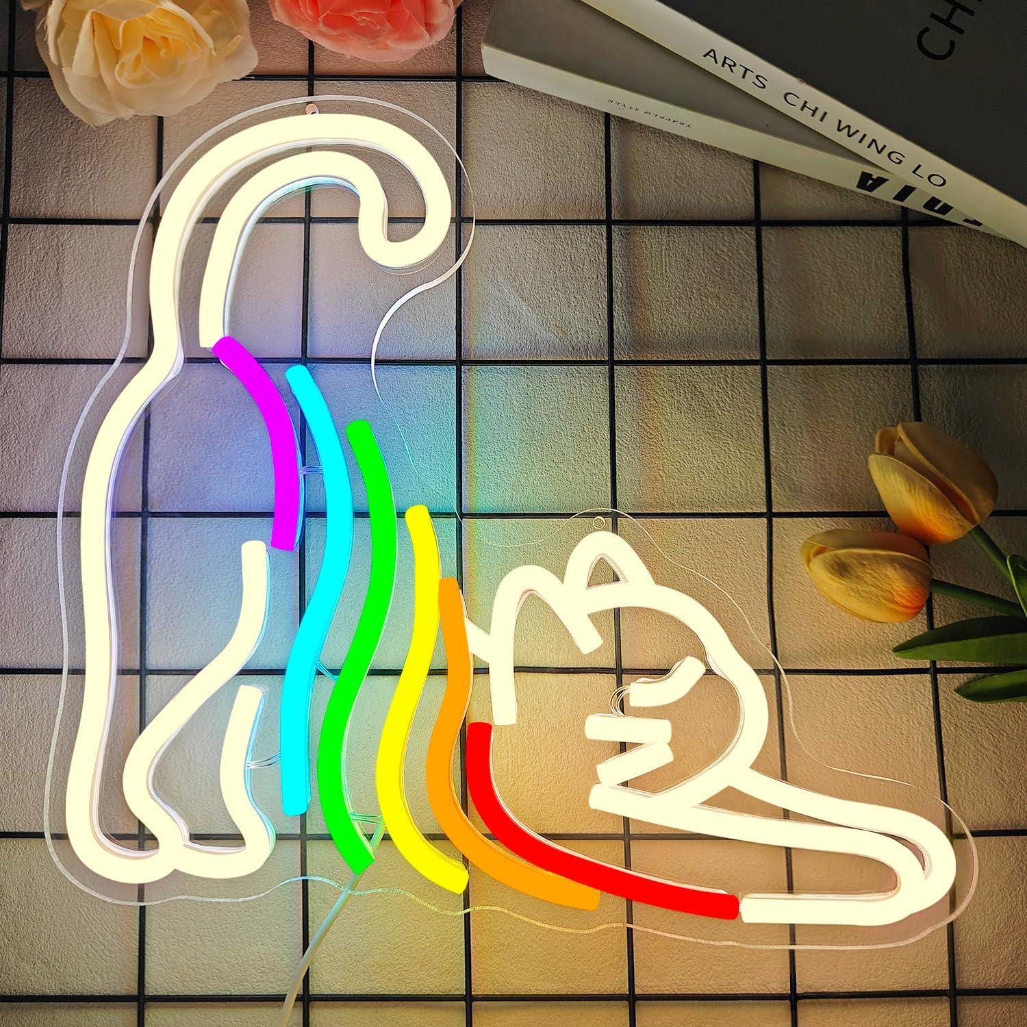 Regenbogenfarbenes, dehnbares  – Neon Sign Party Bewertung und Preis