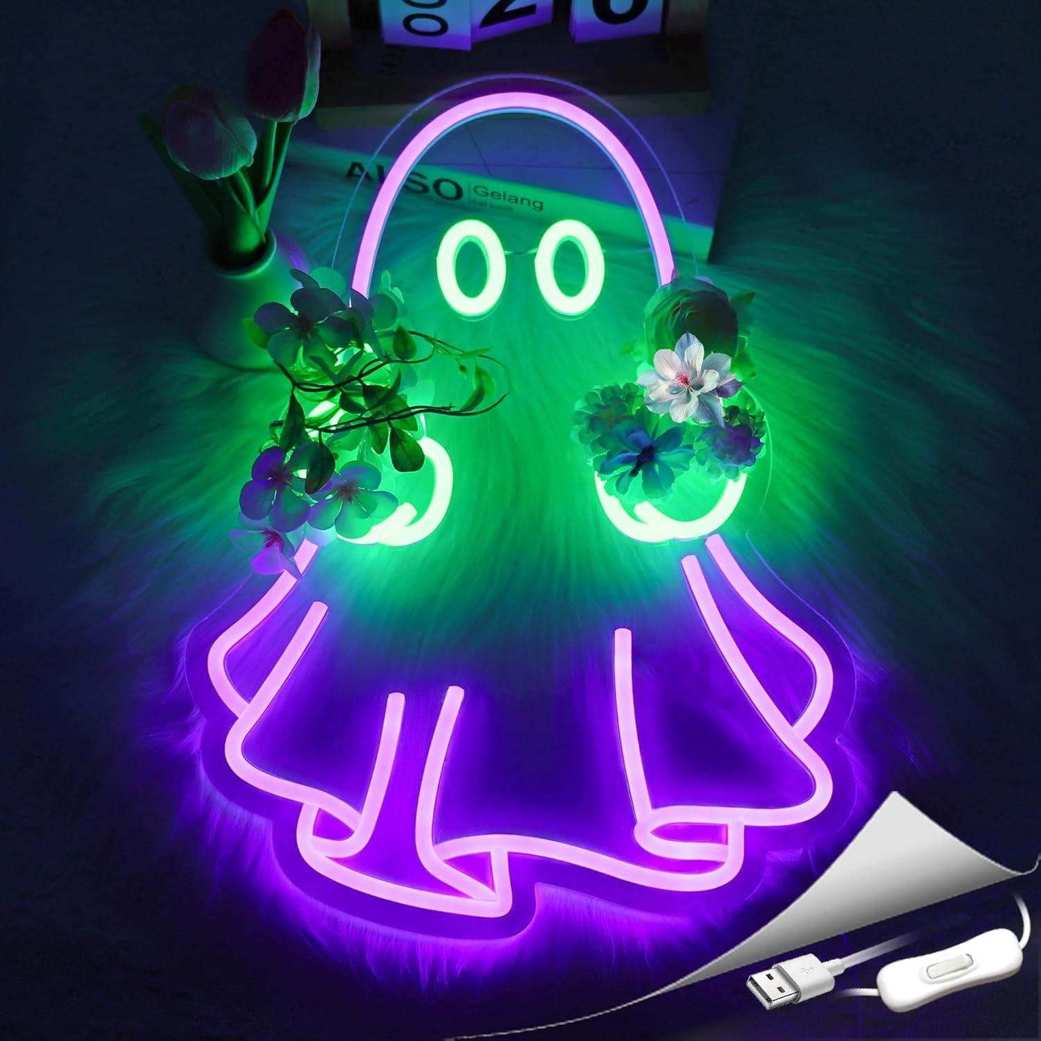 Geister-Neonschild USB-Betrieb – Neon Sign Party Bewertung und Preis