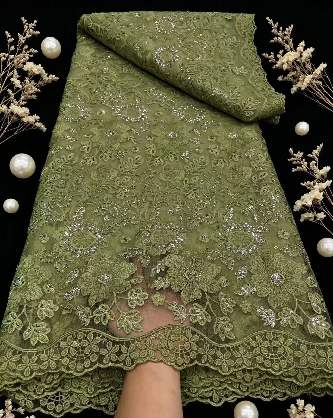 Reiner französischer Tüll-Netz – Glitter Tablecloth Bewertung und Preis