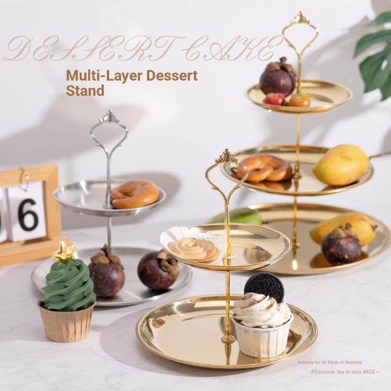 【CPI】Gold-silberner 2/3-stufig – Cupcake Stand Tier Bewertung und Preis
