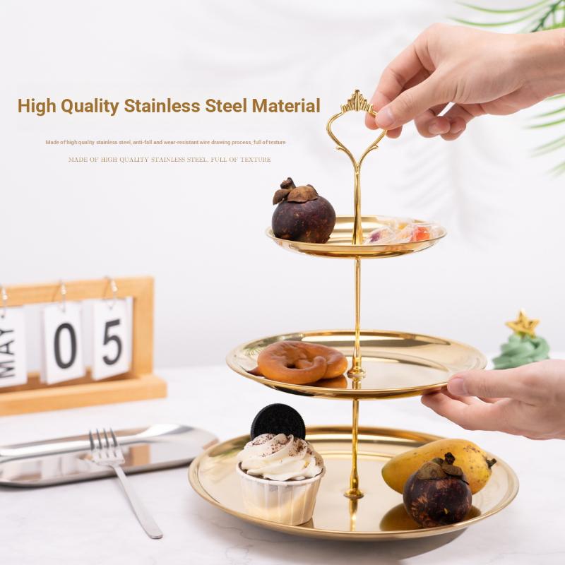 【CPI】Gold-silberner 2/3-stufig – Cupcake Stand Tier Bewertung und Preis