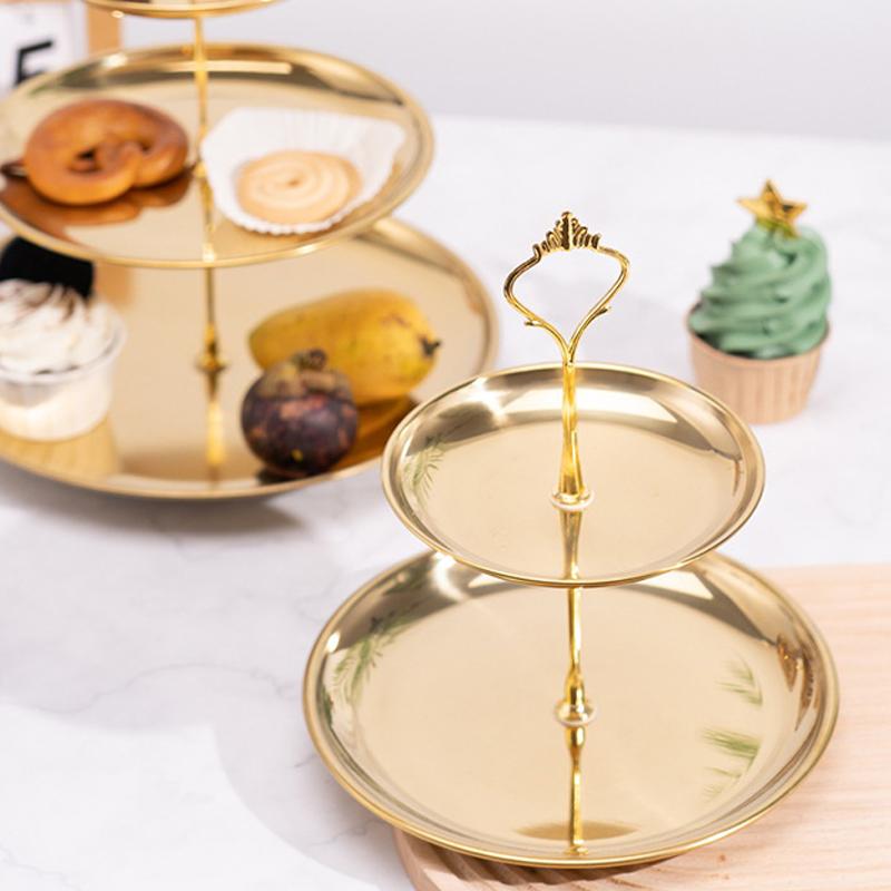 【CPI】Gold-silberner 2/3-stufig – Cupcake Stand Tier Bewertung und Preis