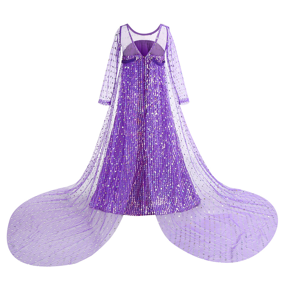 Elsa Lila Halloween-Kleid Mädc – Glitter Tablecloth Bewertung und Preis