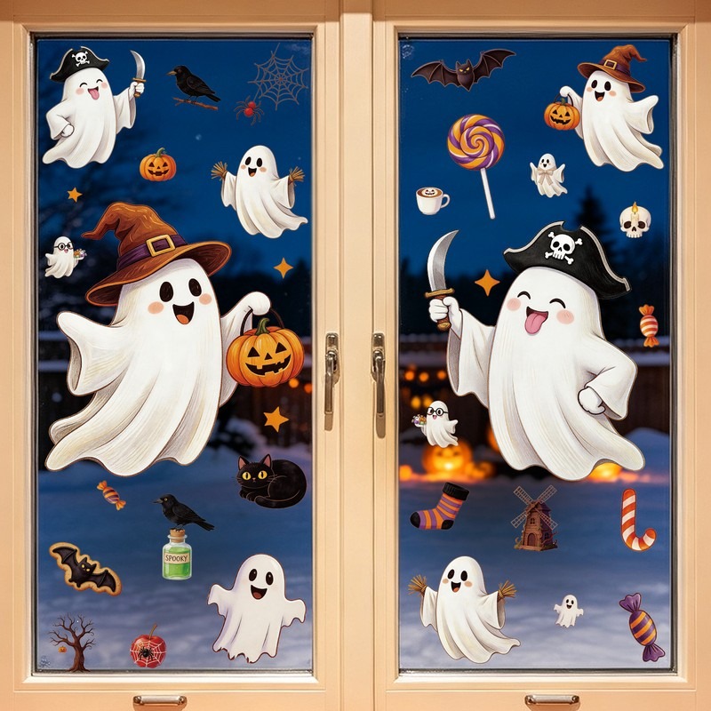 Halloween-Aufkleber: Süßigkeit – Party Event Supply Store Bewertung und Preis