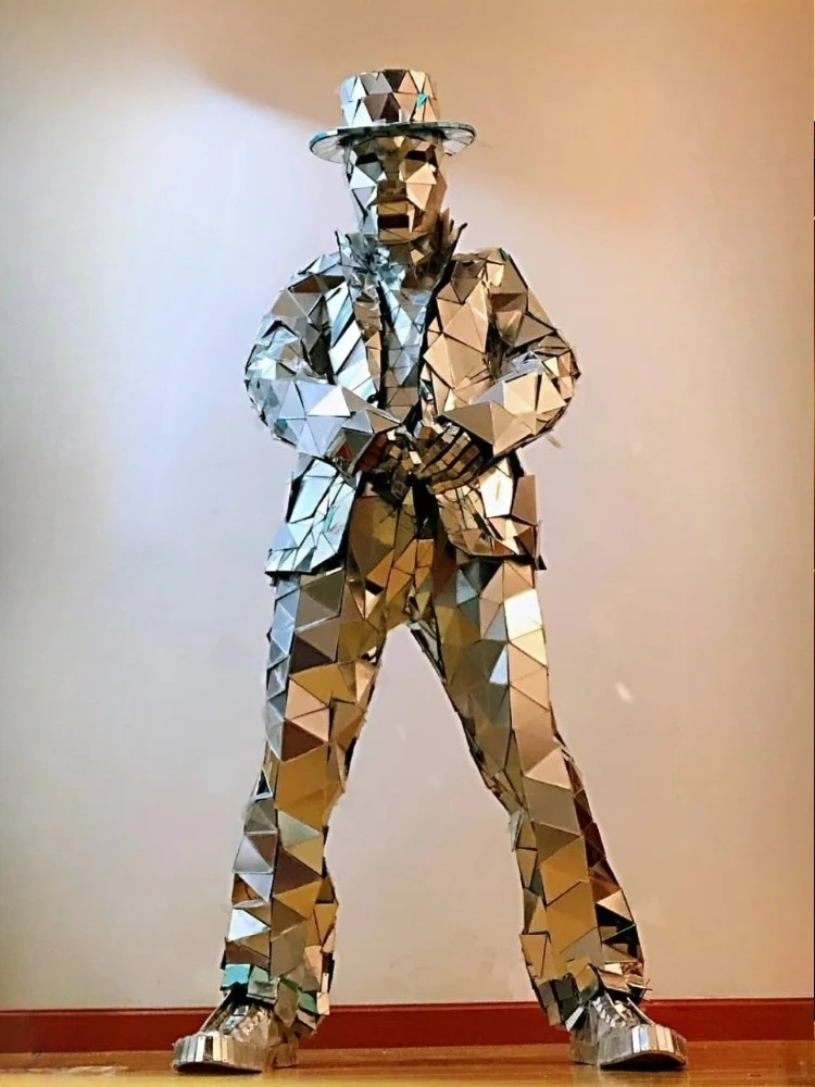 Mirror Man Kostüm Silberglas P – Event Party Dj Bewertung und Preis