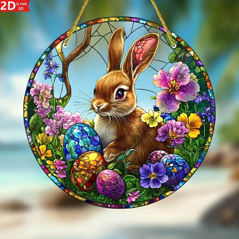 2 Stücke Ostern Kaninchen Gekl – Flower Wall Panel Bewertung und Preis