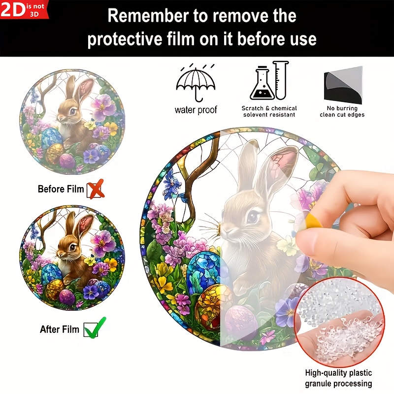 2 Stücke Ostern Kaninchen Gekl – Flower Wall Panel Bewertung und Preis