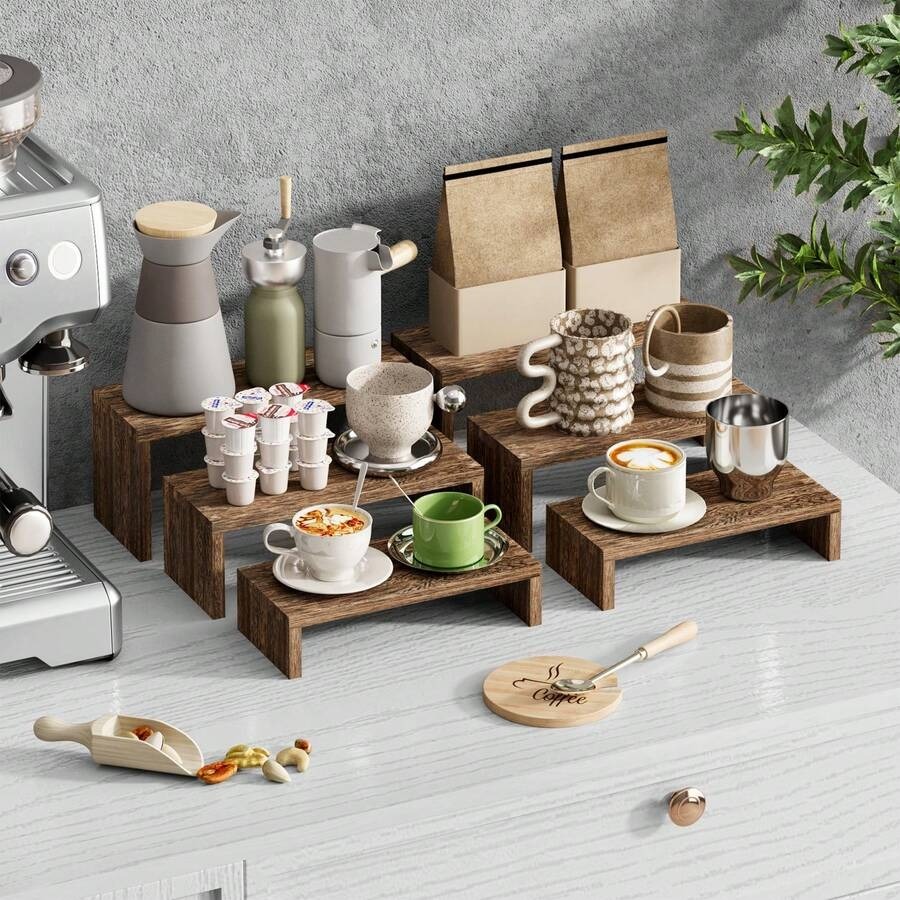 6-teiliger Holz-Präsentationss – Cupcake Stand Tier Bewertung und Preis
