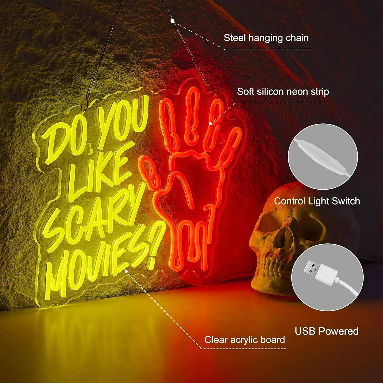 Neon-Schild 'Magst Du Gruselfi – Neon Sign Party Bewertung und Preis